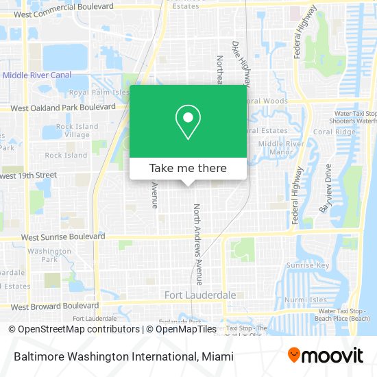 Baltimore Washington International map