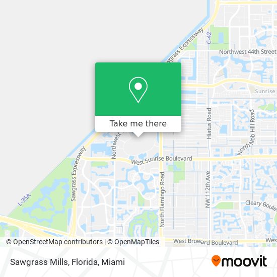Mapa de Sawgrass Mills, Florida