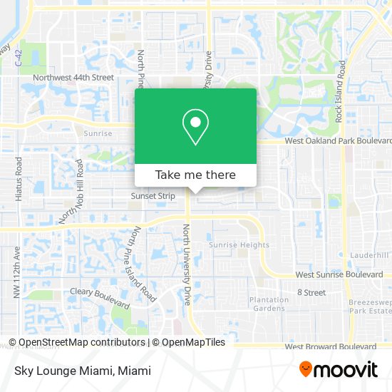 Sky Lounge Miami map