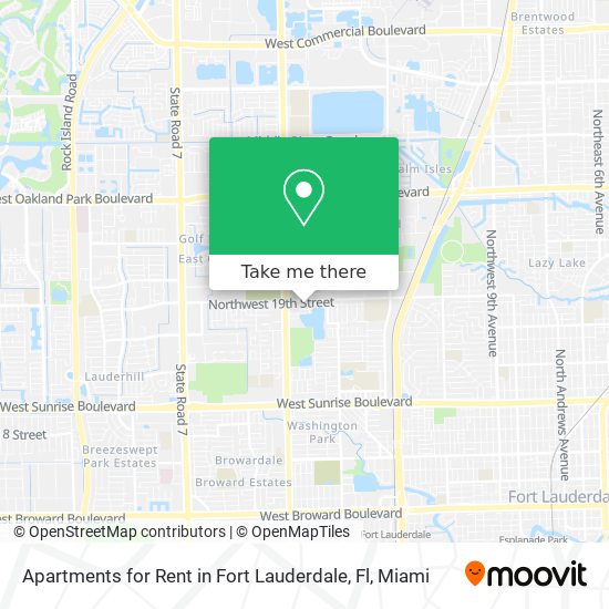 Mapa de Apartments for Rent in Fort Lauderdale, Fl