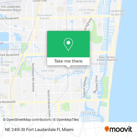 Mapa de NE 24th St Fort Lauderdale Fl