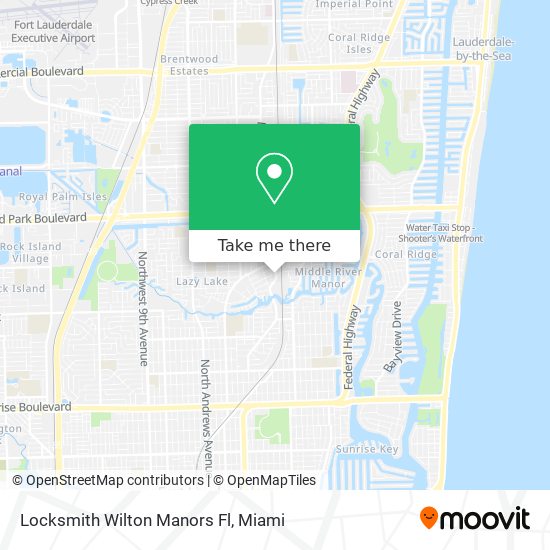 Mapa de Locksmith Wilton Manors Fl