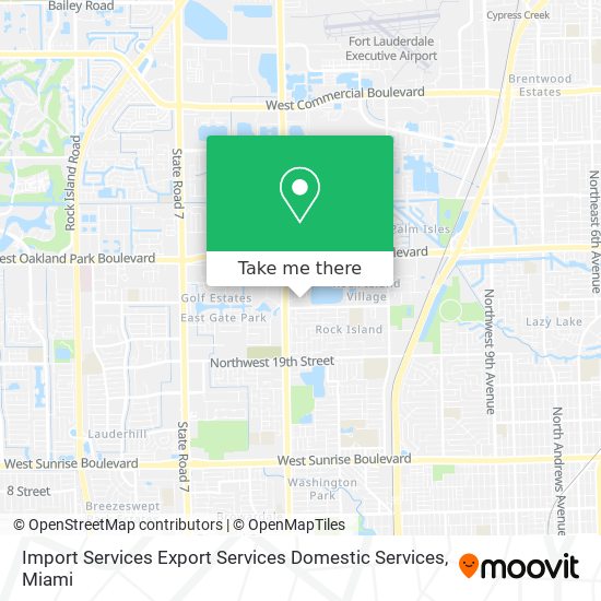 Mapa de Import Services Export Services Domestic Services