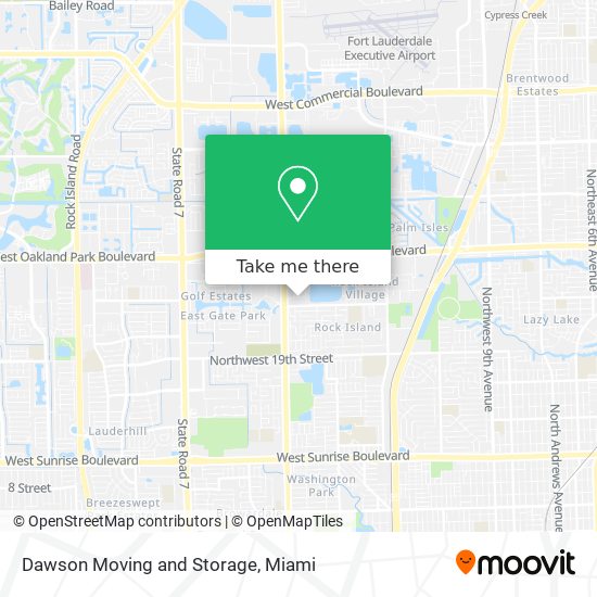 Mapa de Dawson Moving and Storage