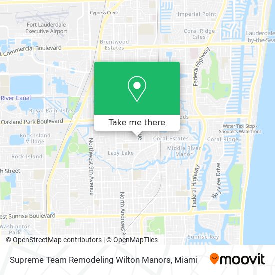 Supreme Team Remodeling Wilton Manors map