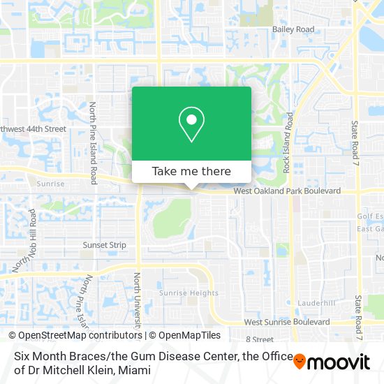 Six Month Braces / the Gum Disease Center, the Office of Dr Mitchell Klein map