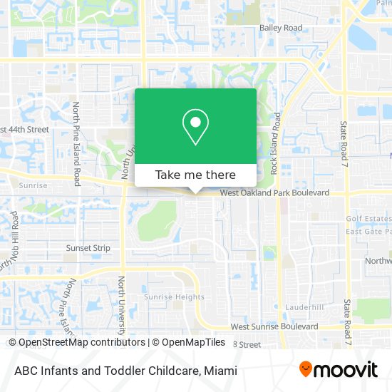 Mapa de ABC Infants and Toddler Childcare