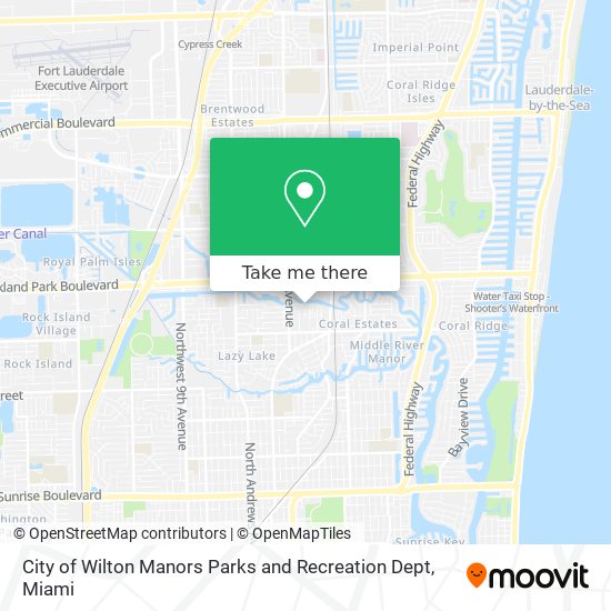City of Wilton Manors Parks and Recreation Dept map