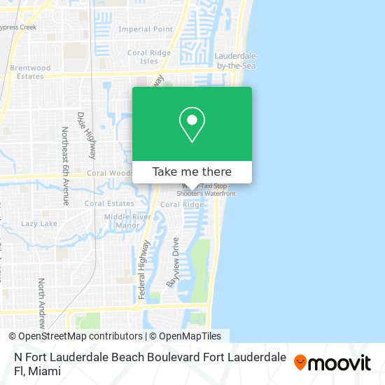 Mapa de N Fort Lauderdale Beach Boulevard Fort Lauderdale Fl