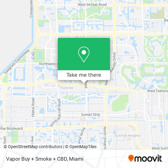 Mapa de Vapor Buy + Smoke + CBD