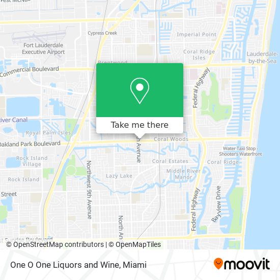 One O One Liquors and Wine map