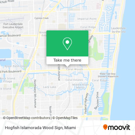 Hogfish Islamorada Wood Sign map