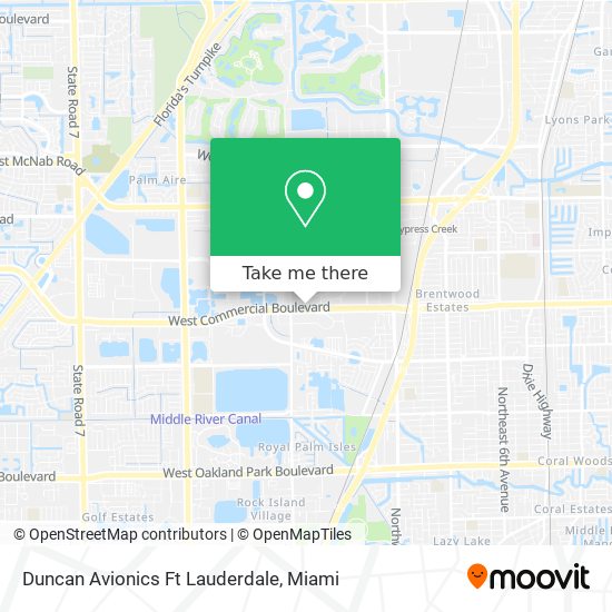 Mapa de Duncan Avionics Ft Lauderdale