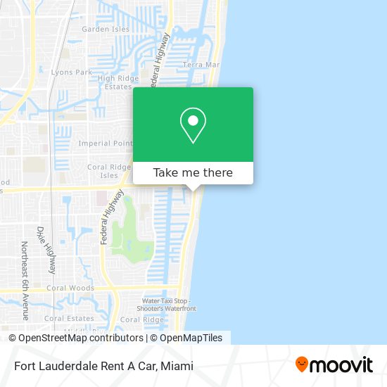 Fort Lauderdale Rent A Car map