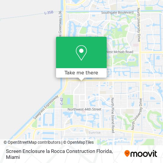 Screen Enclosure la Rocca Construction Florida map