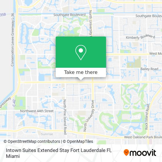 Mapa de Intown Suites Extended Stay Fort Lauderdale Fl