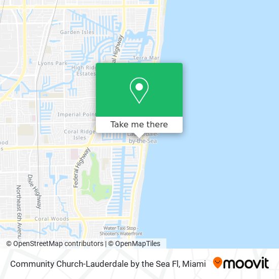 Community Church-Lauderdale by the Sea Fl map