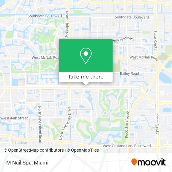 M Nail Spa map