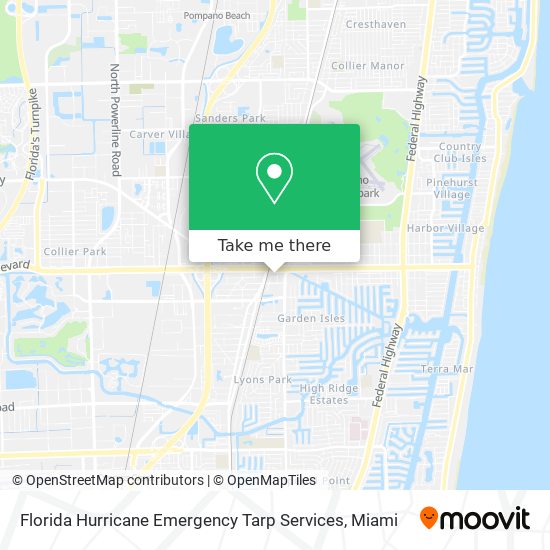 Florida Hurricane Emergency Tarp Services map