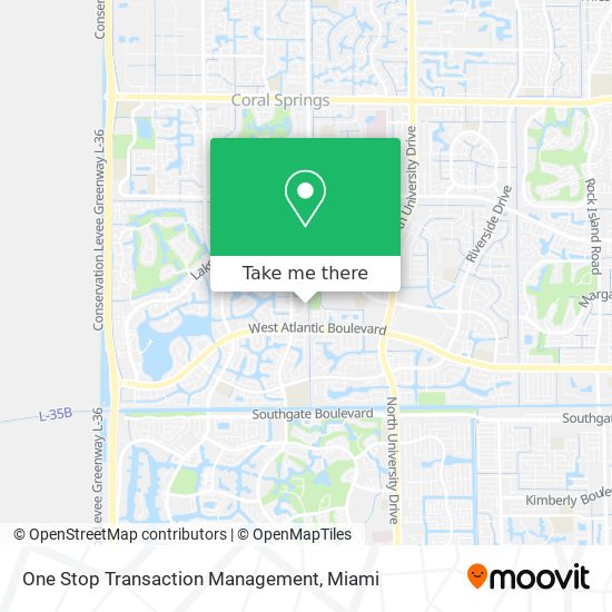 One Stop Transaction Management map