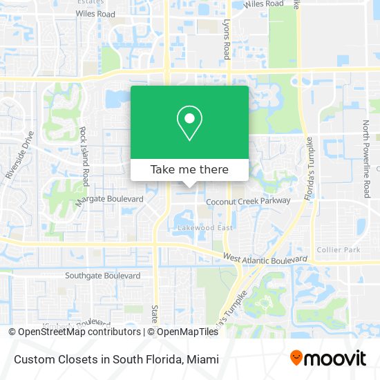 Custom Closets in South Florida map