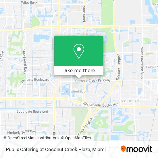 Publix Catering at Coconut Creek Plaza map