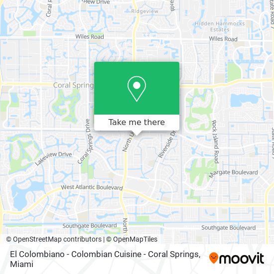 Mapa de El Colombiano - Colombian Cuisine - Coral Springs