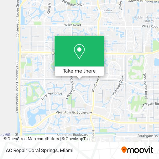 AC Repair Coral Springs map