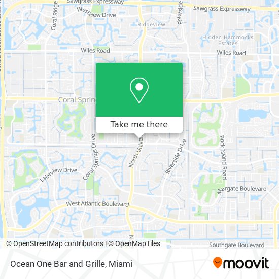 Ocean One Bar and Grille map