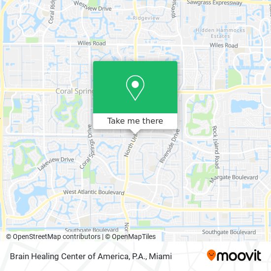 Mapa de Brain Healing Center of America, P.A.