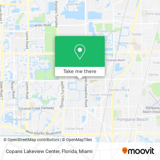 Copans Lakeview Center, Florida map