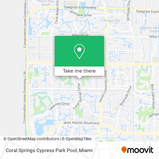 Coral Springs Cypress Park Pool map