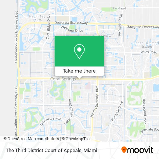 Mapa de The Third District Court of Appeals