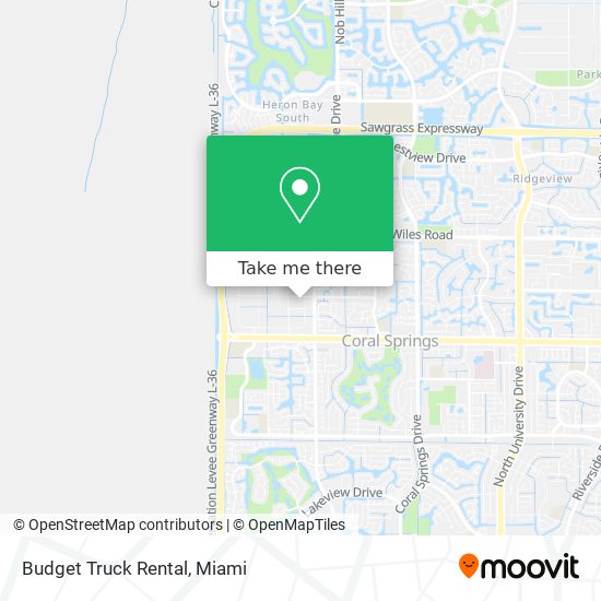 Budget Truck Rental map