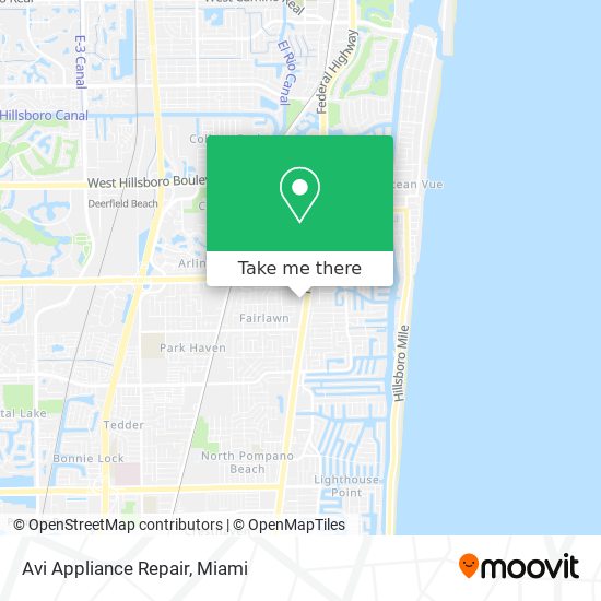 Avi Appliance Repair map