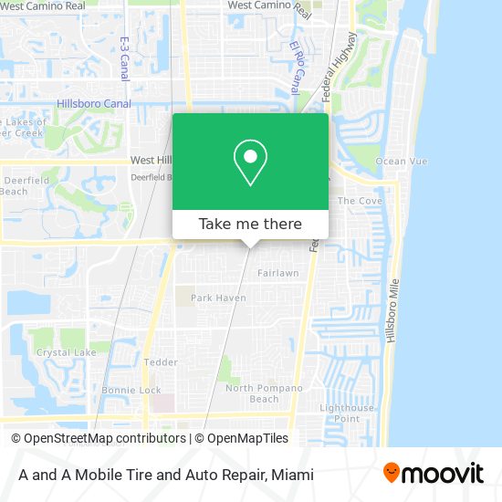 A and A Mobile Tire and Auto Repair map