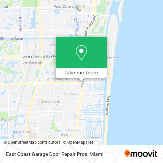 East Coast Garage Door Repair Pros map