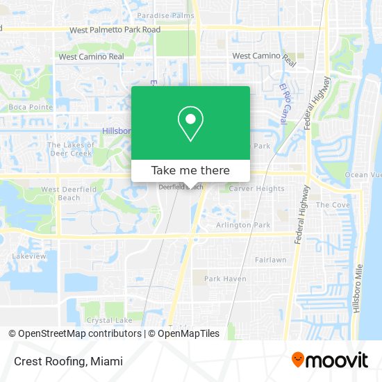 Crest Roofing map