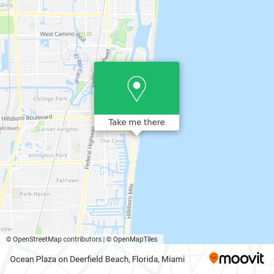 Ocean Plaza on Deerfield Beach, Florida map