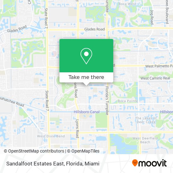Sandalfoot Estates East, Florida map