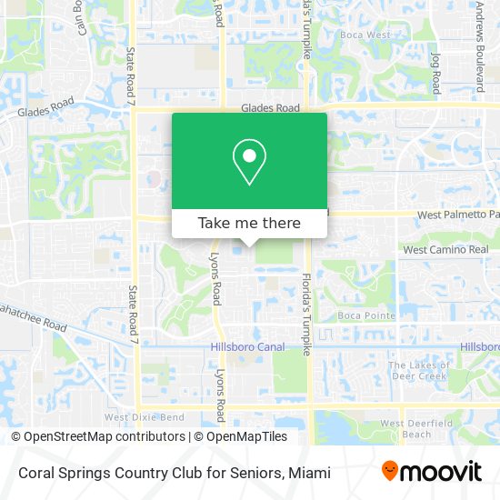 Coral Springs Country Club for Seniors map