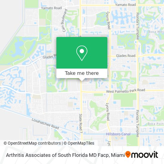 Arthritis Associates of South Florida MD Facp map
