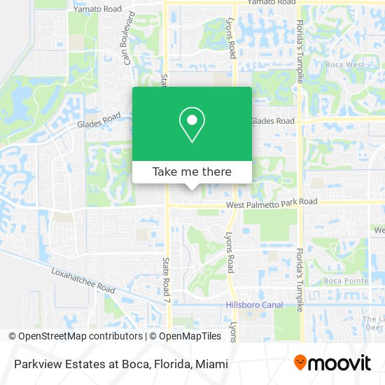 Mapa de Parkview Estates at Boca, Florida