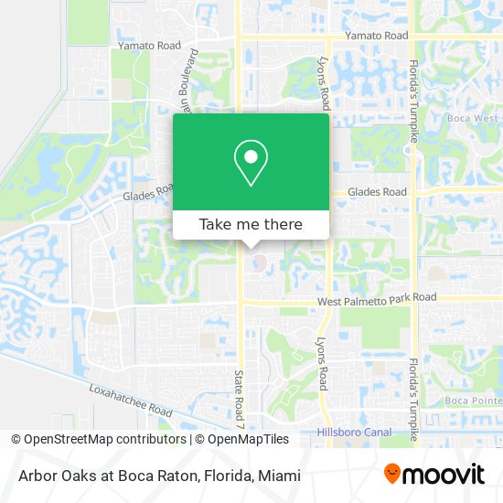 Arbor Oaks at Boca Raton, Florida map
