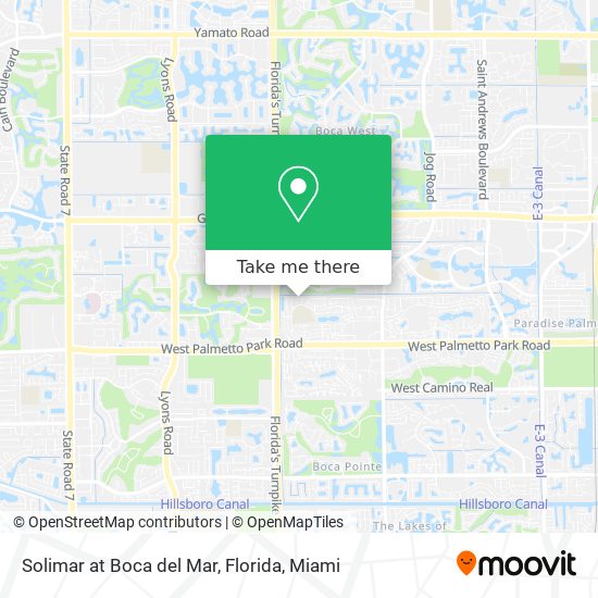 Solimar at Boca del Mar, Florida map