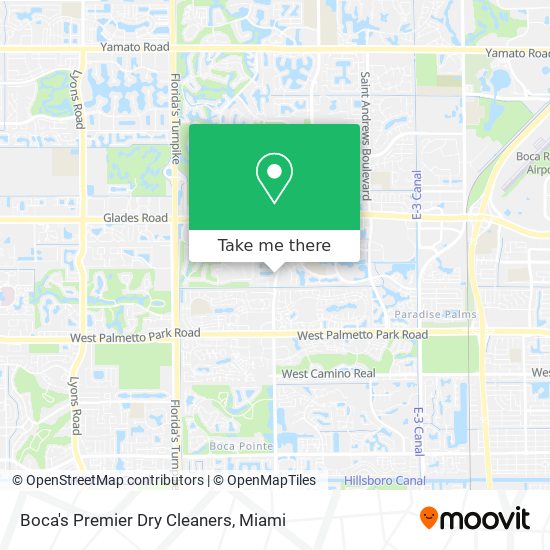 Boca's Premier Dry Cleaners map