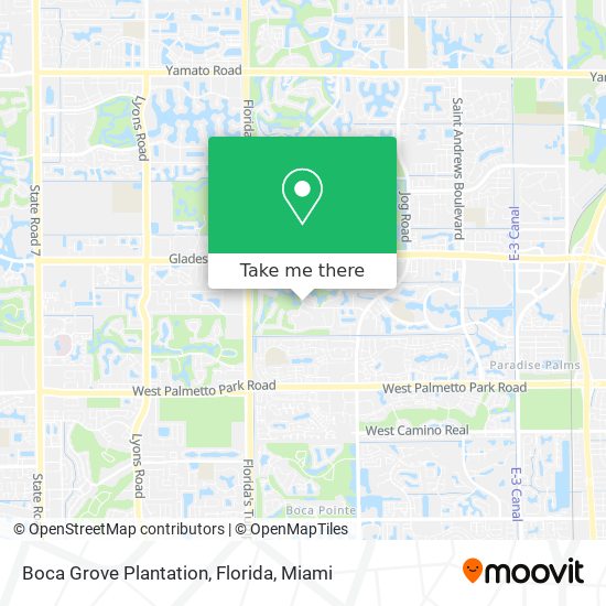 Boca Grove Plantation, Florida map
