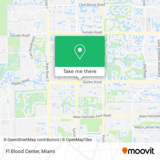 Mapa de Fl Blood Center