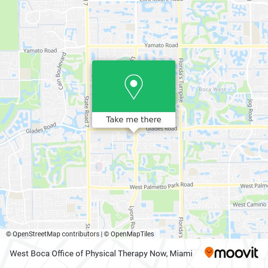 West Boca Office of Physical Therapy Now map