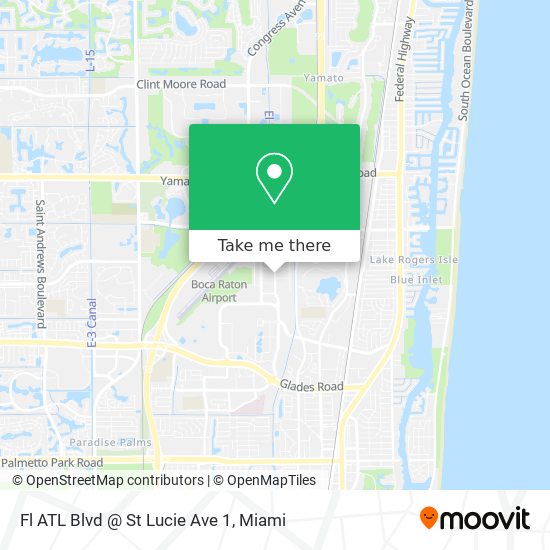 Mapa de Fl ATL Blvd @ St Lucie Ave 1